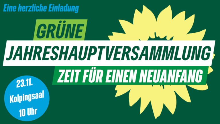 Zeit für Neuanfang: Grüne Jahreshauptversammlung