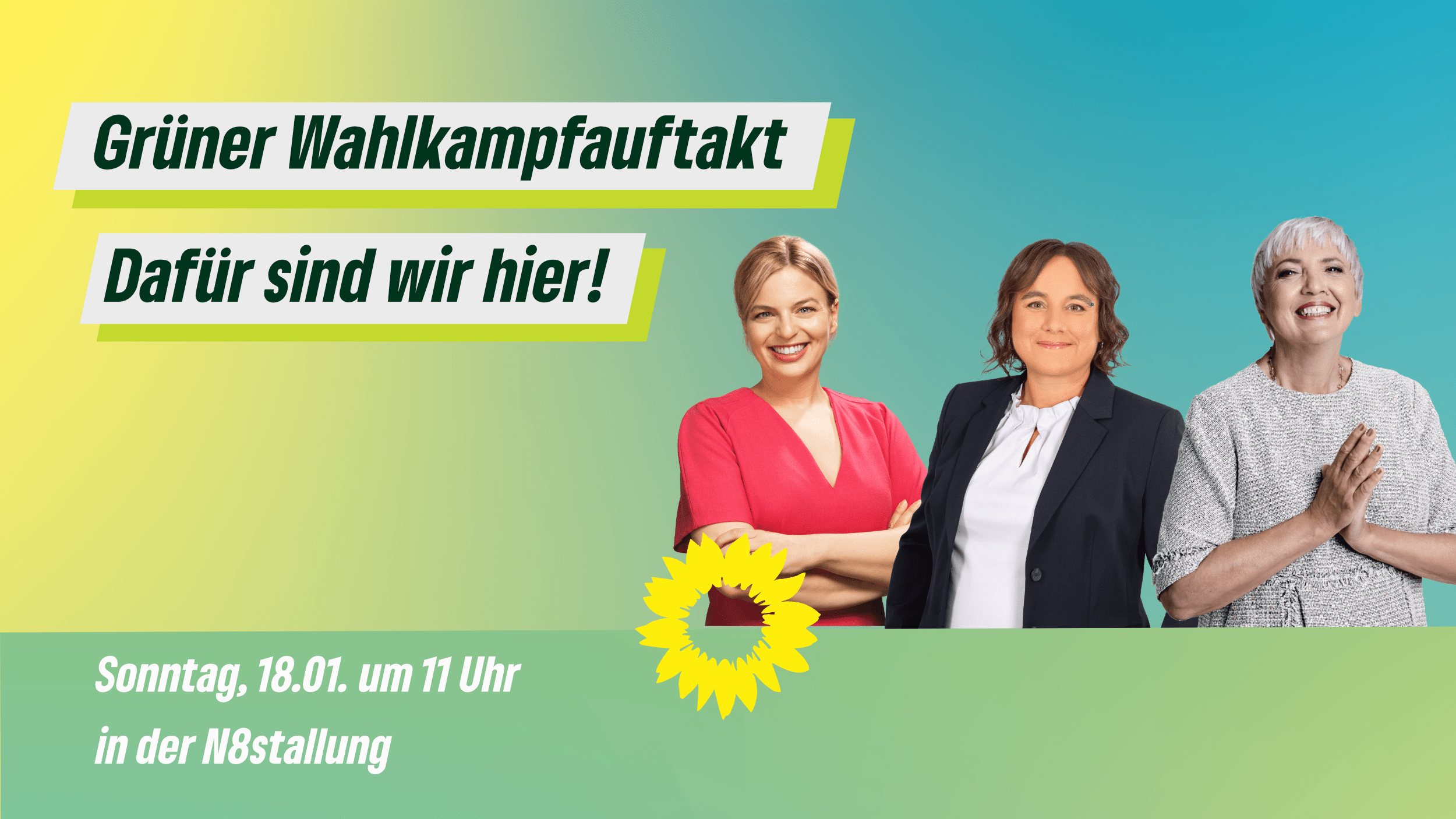 Wahlkampfauftakt mit Claudia Roth, Katha Schulze & Martina Wild